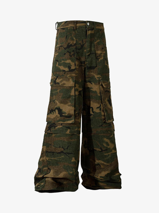 Thesupermade Street Camouflage Multi Pocket Cargo Pants - 2369 