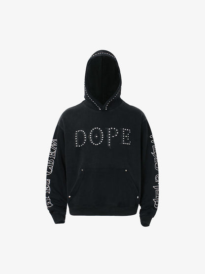 Thesupermade Rivet-adorned Graphic Hoodies 