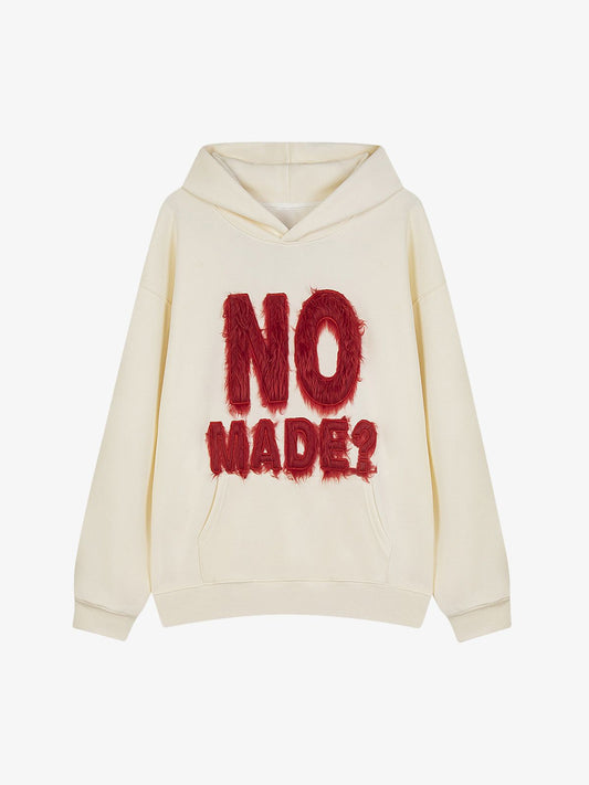 Thesupermade Fur Patchwork Embroidered Stitching Hoodie 