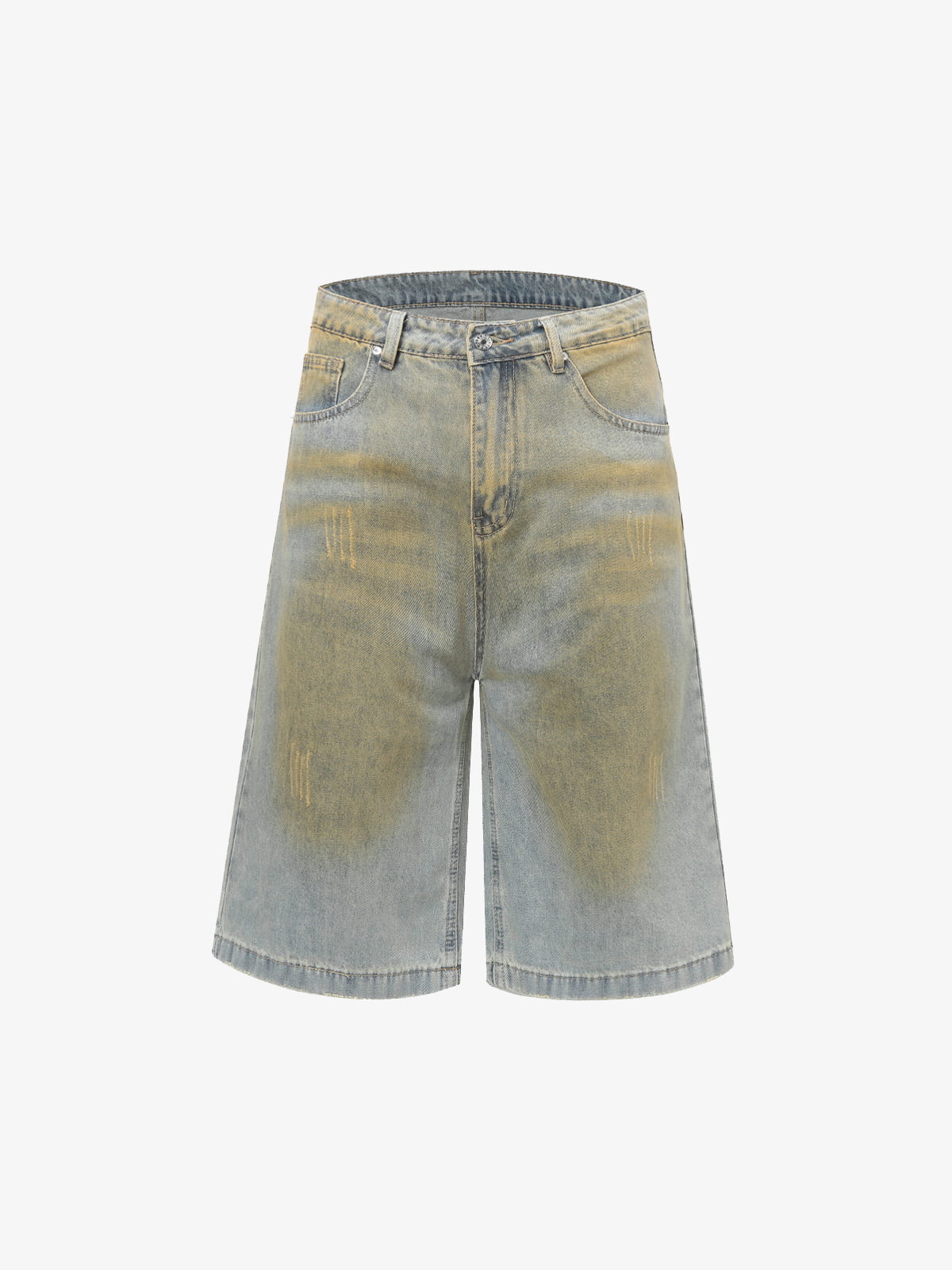 Street Wash Spray Paint Denim Jorts 