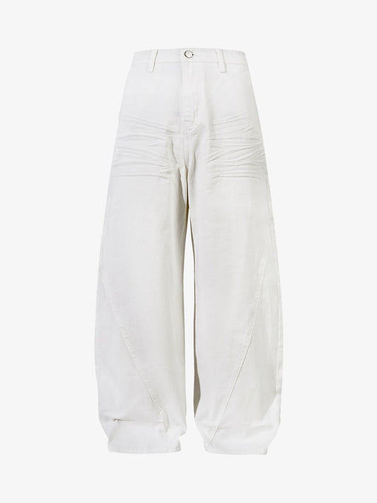 Washed Cleanfit Barrel Jeans 