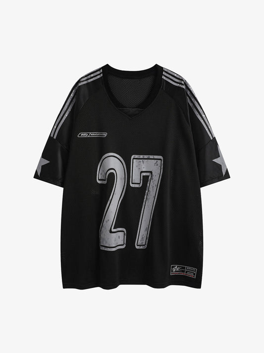 Oversized NO. 27 Sports Jersey T-Shirt 