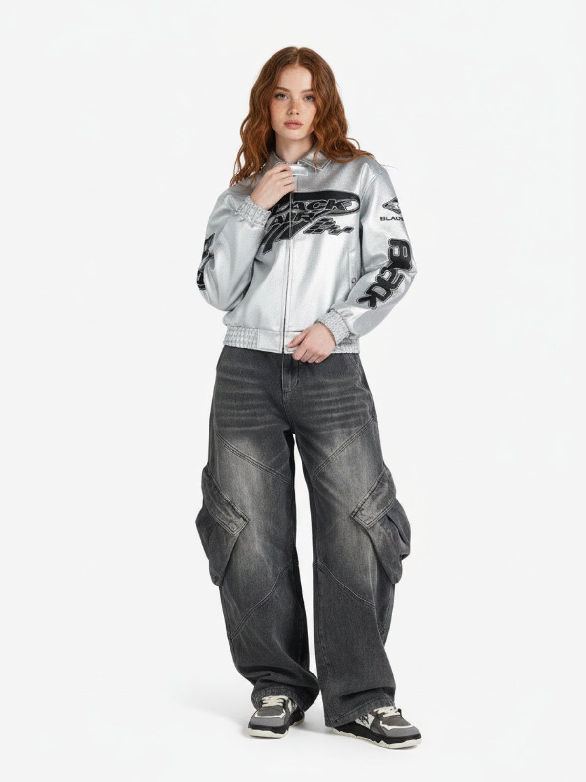 Vintage Washed Multi Pocket Cargo Jeans