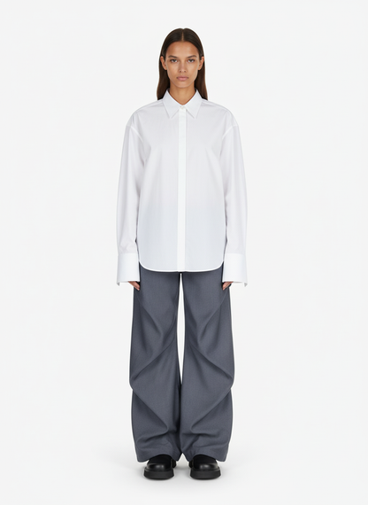 Woven Retro Cleanfit Pleated Drape Pants