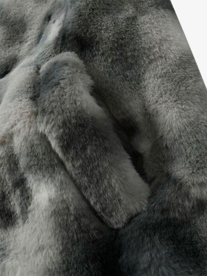 Heavy-Duty Faux Lambswool Tie-Dye Urban Jacket - 1558 