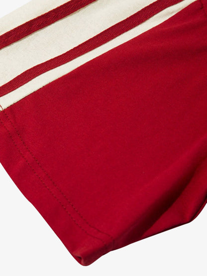 Color-Blocked Strip Racing T-shirt - 2076 