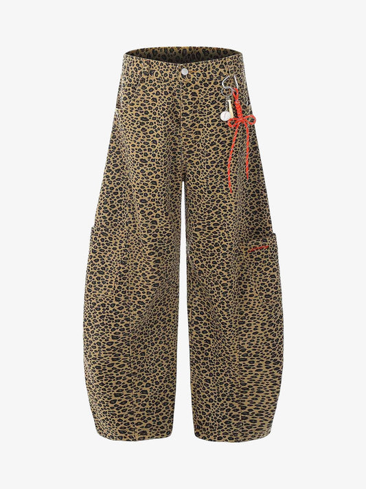 Cheetah Print Barrel Pants - 2416 