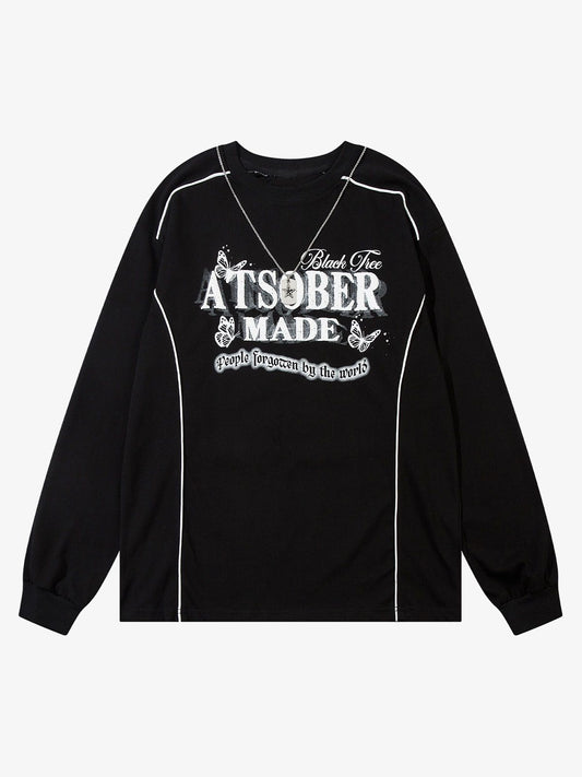 Thesupermade Star Chain Butterfly Long Sleeve T-shirt 