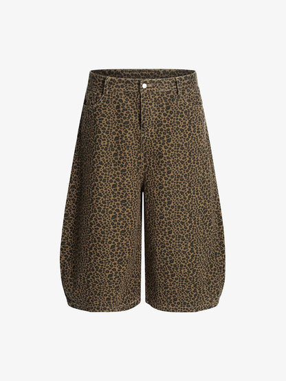 Cheetah Print Baggy Barrel Jorts 