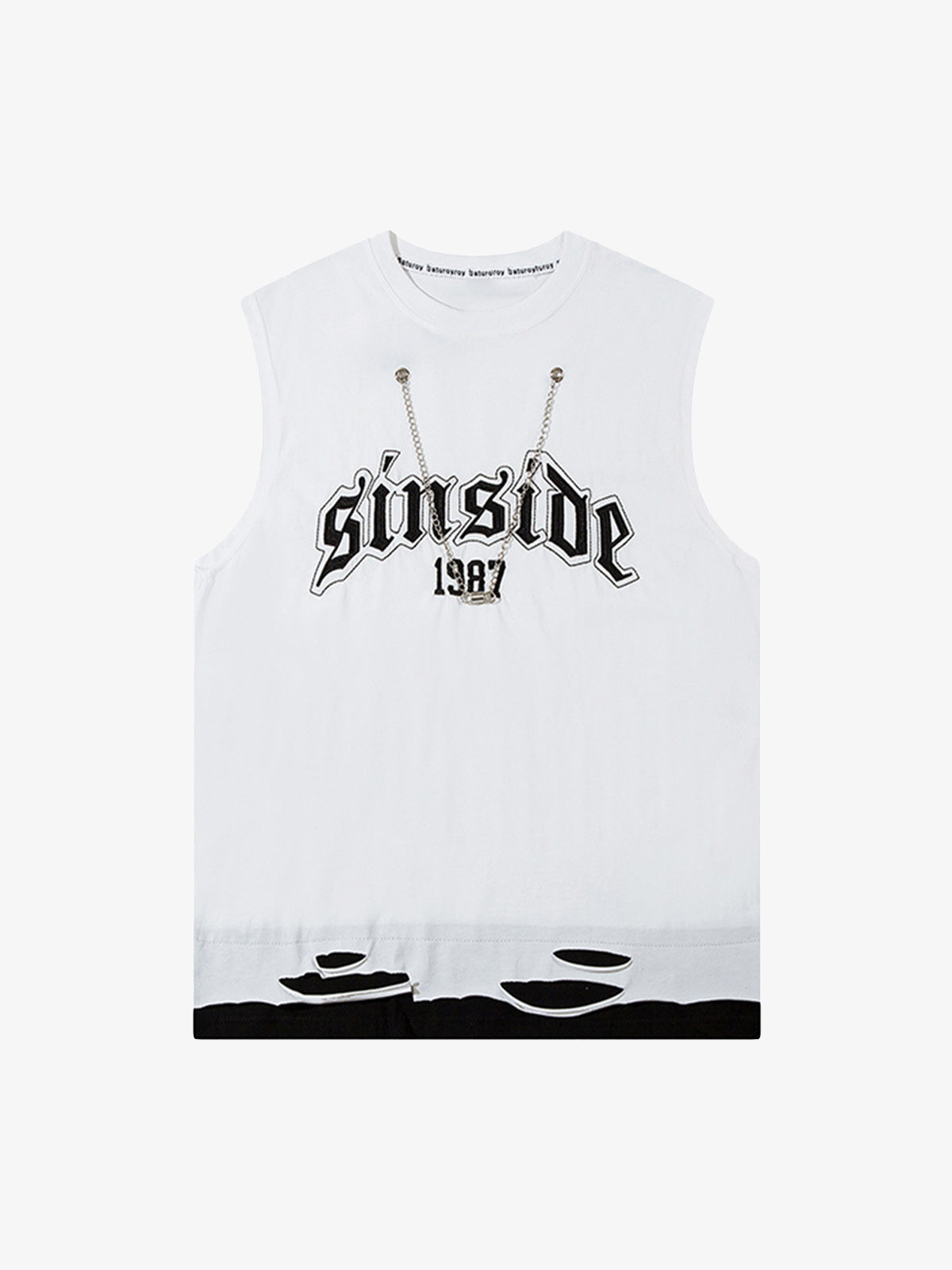 Graphic Letter Chain Vest 