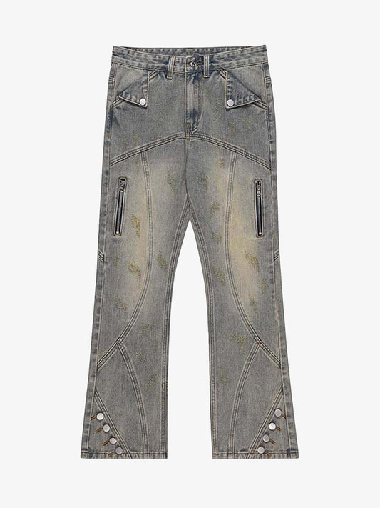 Thesupermade Patchwork Stressed Jeans 
