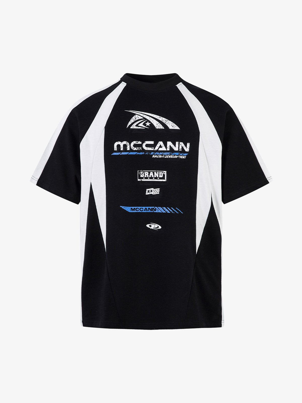 Contrast Color Motorcycle Print T-shirt - 2325 