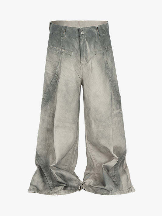 Retro Dirty Dye Baggy Pants 