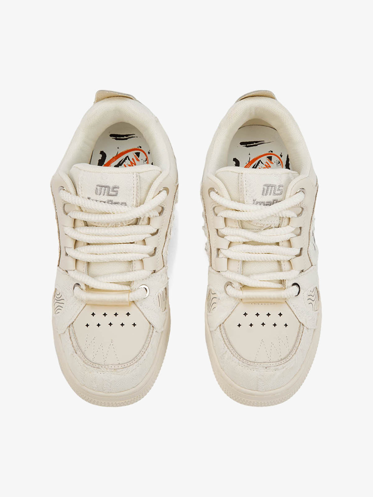 Thesupermade Embroidered Letter Shoes - 2107