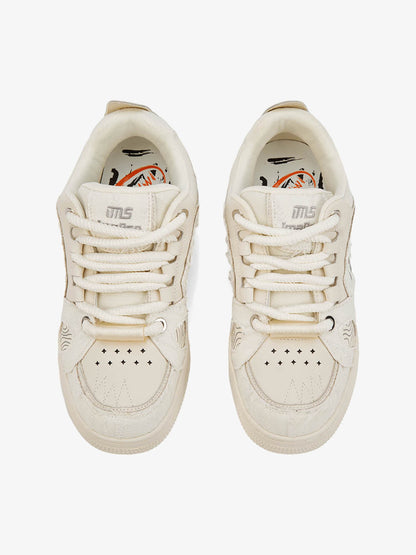 Thesupermade Embroidered Letter Shoes - 2107