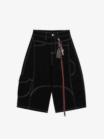 Welt-Embellished Cargo Jorts - 2408 