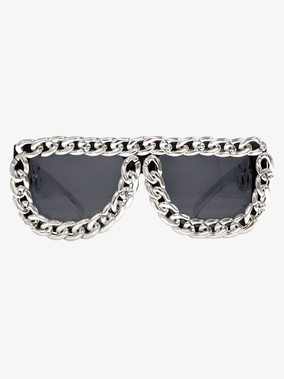 Street Square Frame Chain Sunglasses 