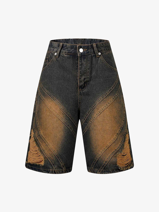 Thesupermade High Street Ripped Denim Shorts 