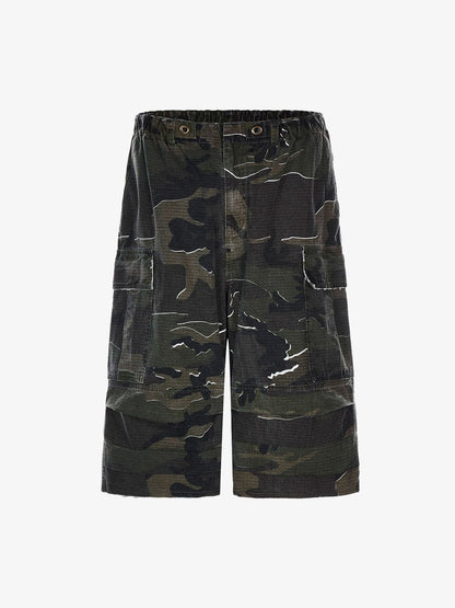 Thesupermade Retro Camouflage Workwear Baggy Jorts 