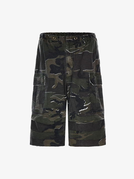 Thesupermade Retro Camouflage Workwear Baggy Jorts 