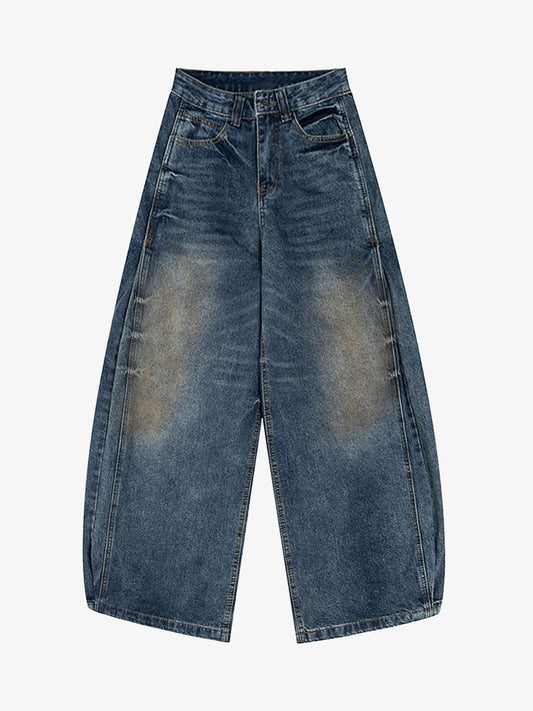 Cleanfit Washed Barrel Jeans 