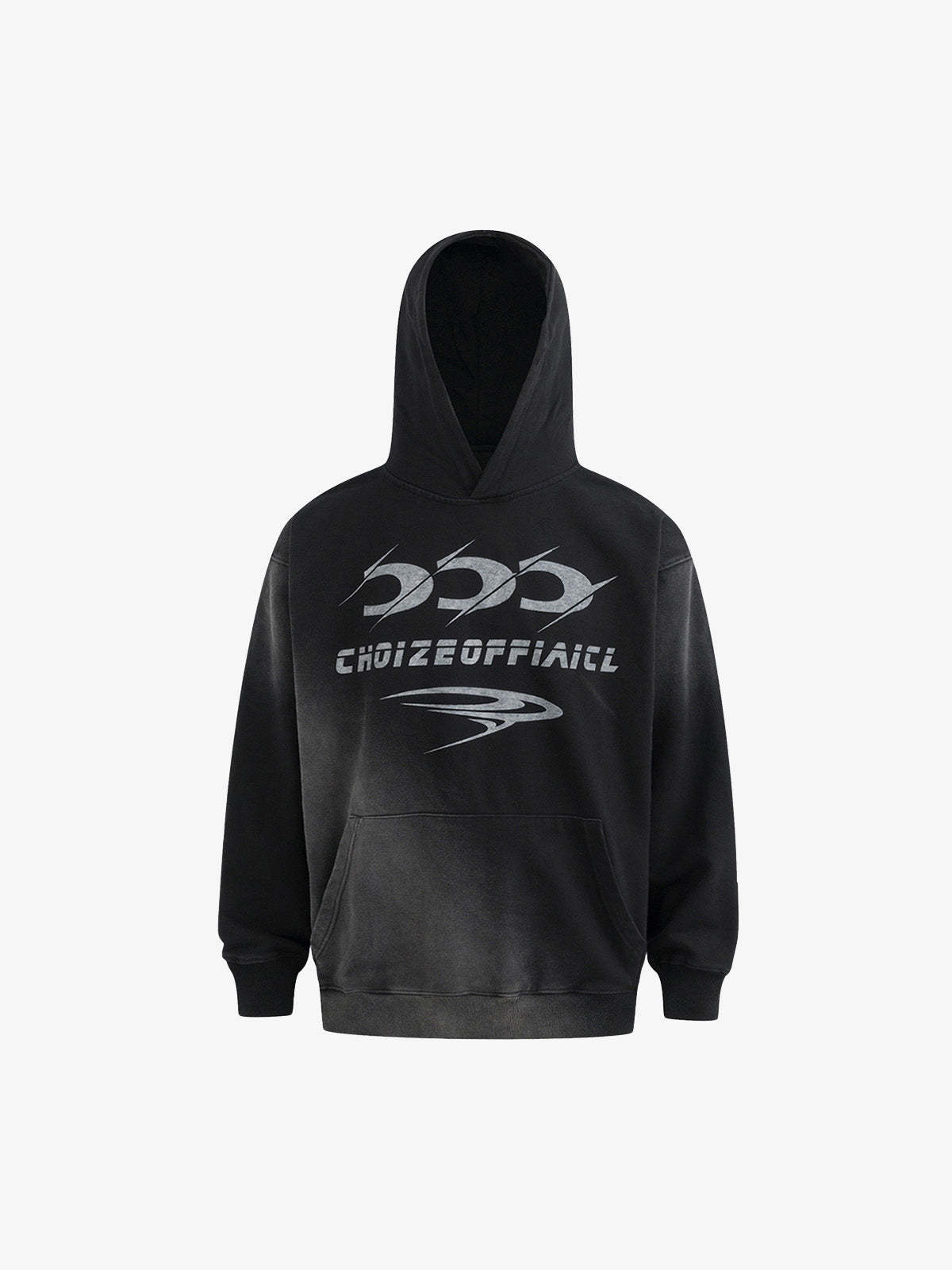 Heavy Washed Letter Print Hoodie 