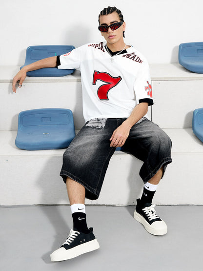 Original "SUPER 7" V-Neck Jersey T-SHIRT - 2400 