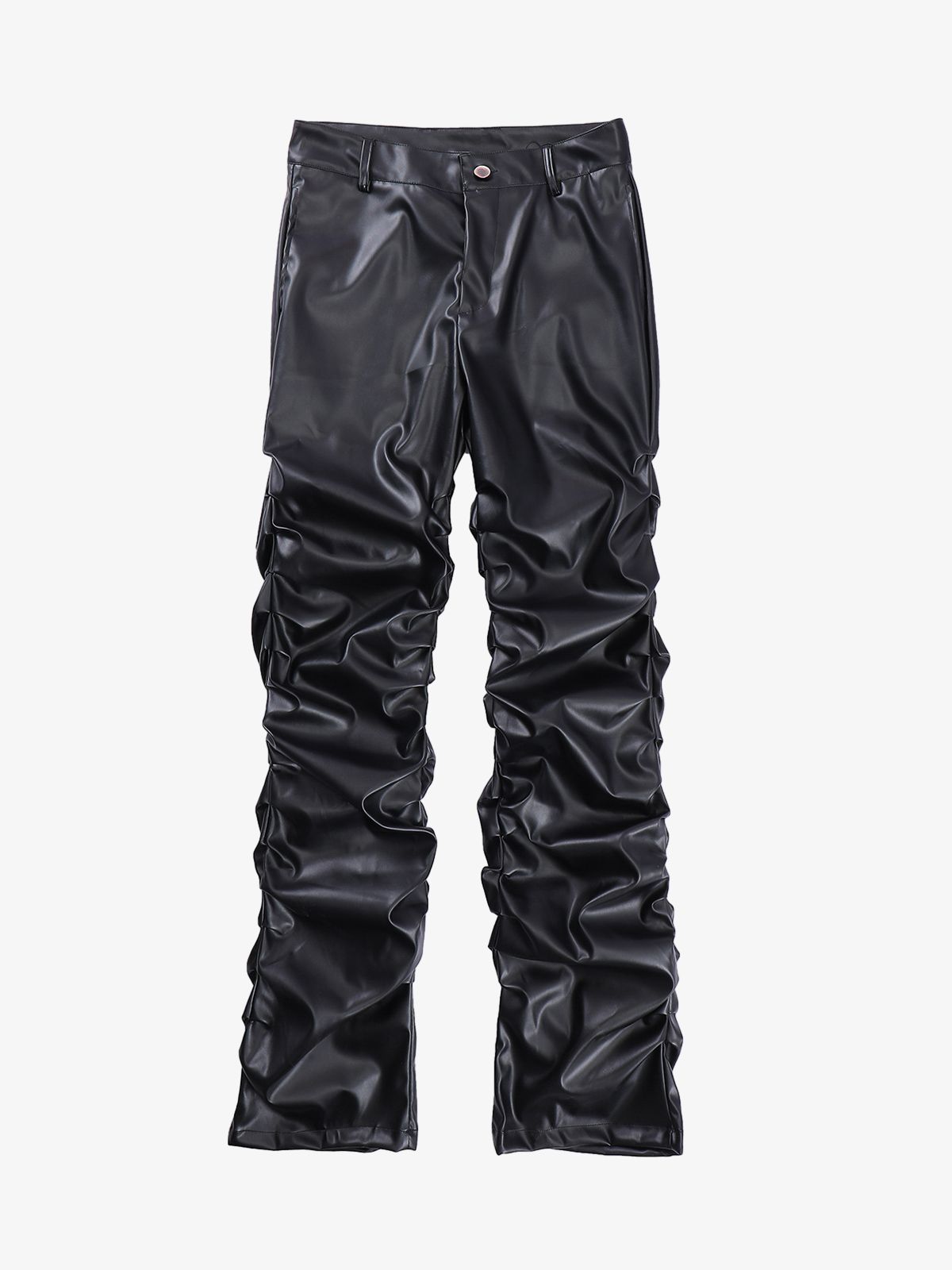 Thesupermade Punk Style Pleated Leather Pants - 2195 