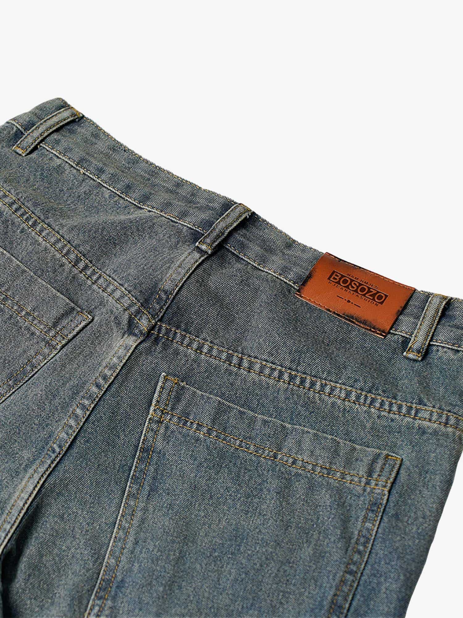 Thesupermade High Street Hip Hop Washed Distressed Jeans - 2069 