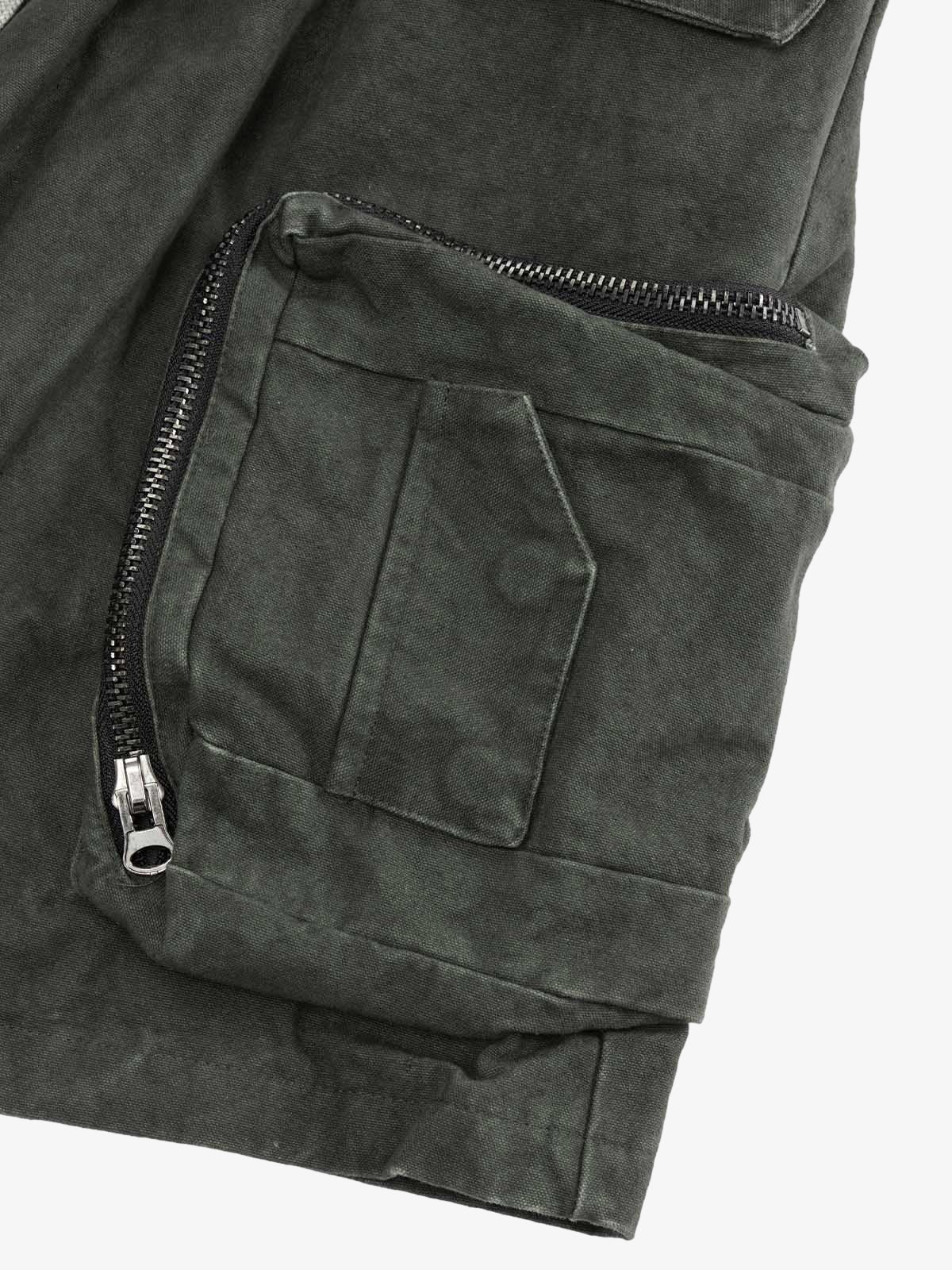 Heavy Tie Dye Multi Pockets Washed Shorts - 2088 