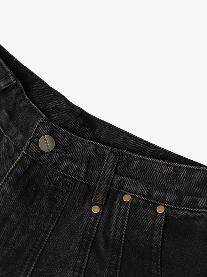 Thesupermade High Street Washed Distressed Denim Shorts 