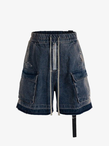 Street RO Washed Denim Cargo Jort 