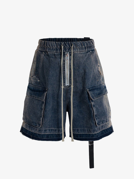 Street RO Washed Denim Cargo Jort 
