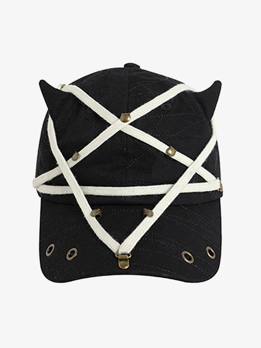 Thesupermade Star Washed Denim Baseball Cap