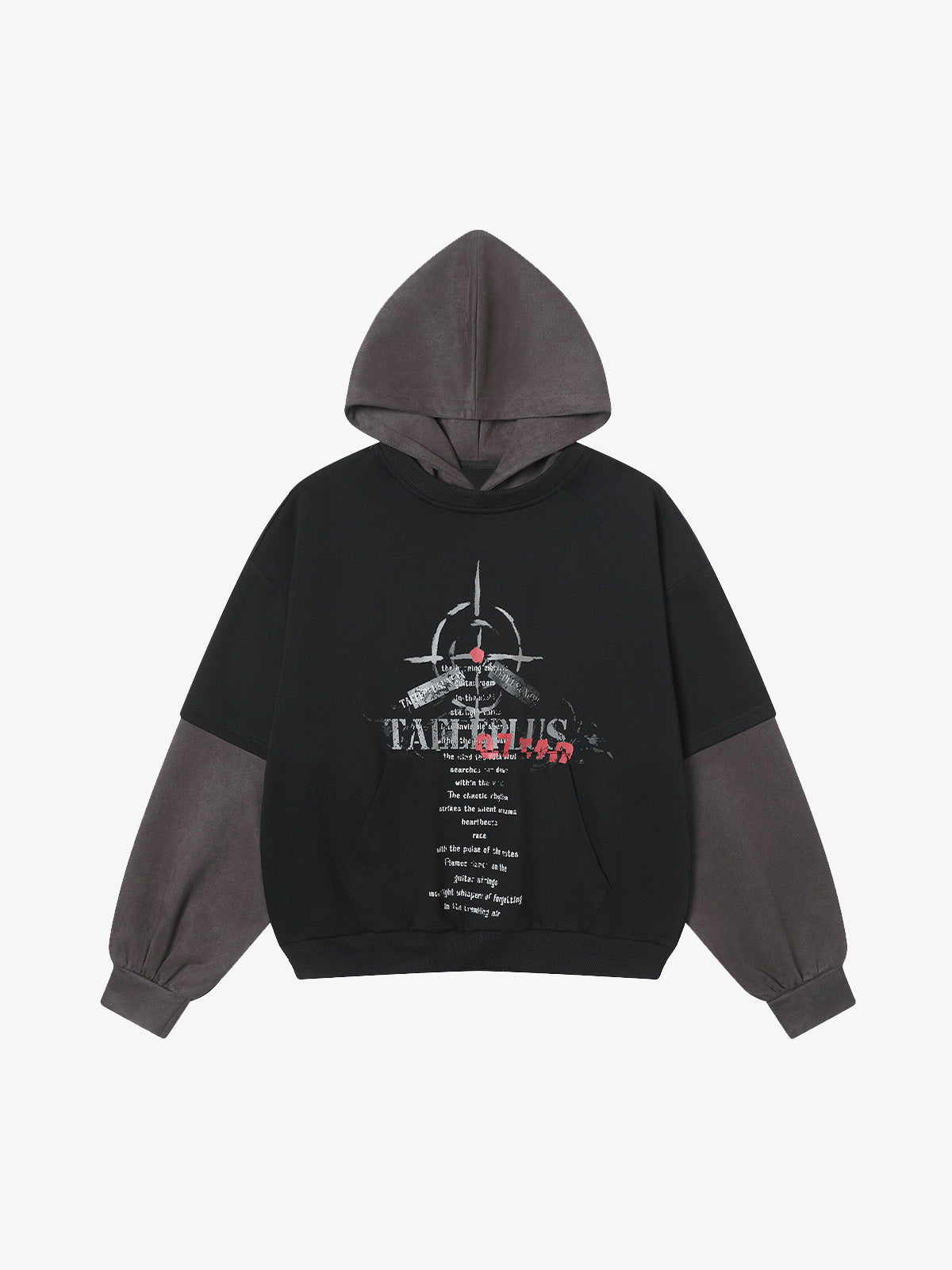 Street Faux Two-Piece Suede Hoodie 