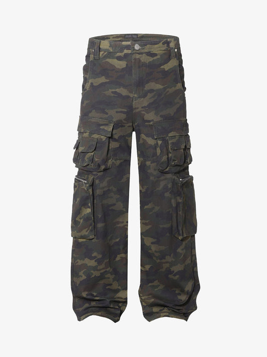 Wasteland Style Camouflage Baggy Cargo Pants - 2384 