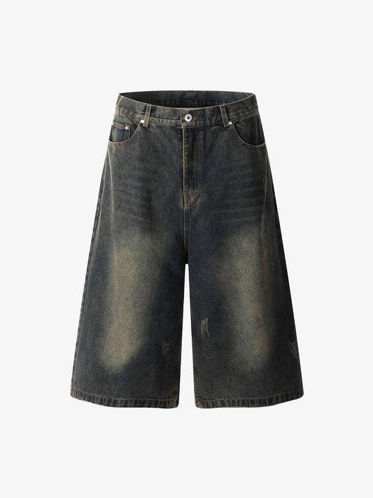 Classic Vintage Washed Denim Jort - 2393 