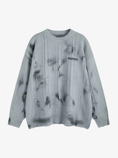 Thesupermade Tie-Dye Wasteland Style Sweater - 2187 