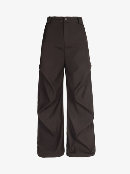 Retro Pleated Drape Cleanfit Pants 