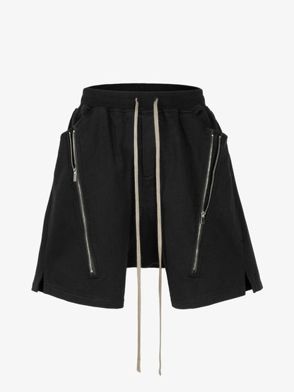 Retro Functional Zipper Slit Jort 