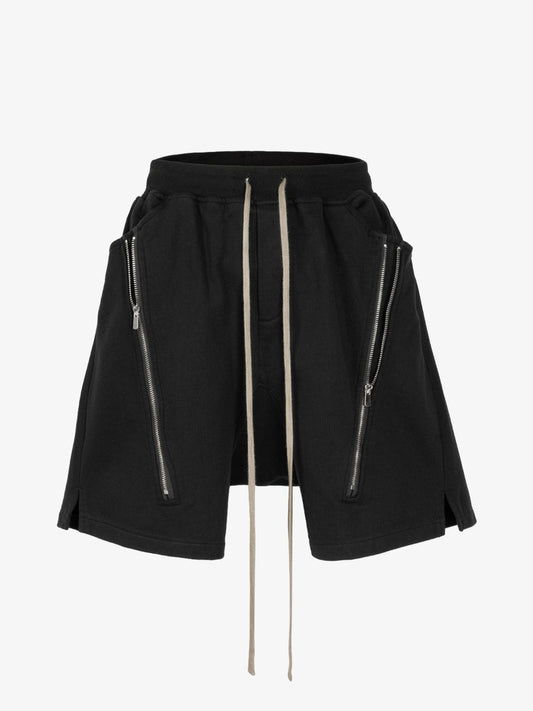 Retro Functional Zipper Slit Jort 