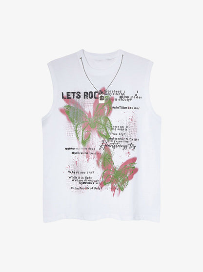 Street Butterfly Graphic Tank Top 