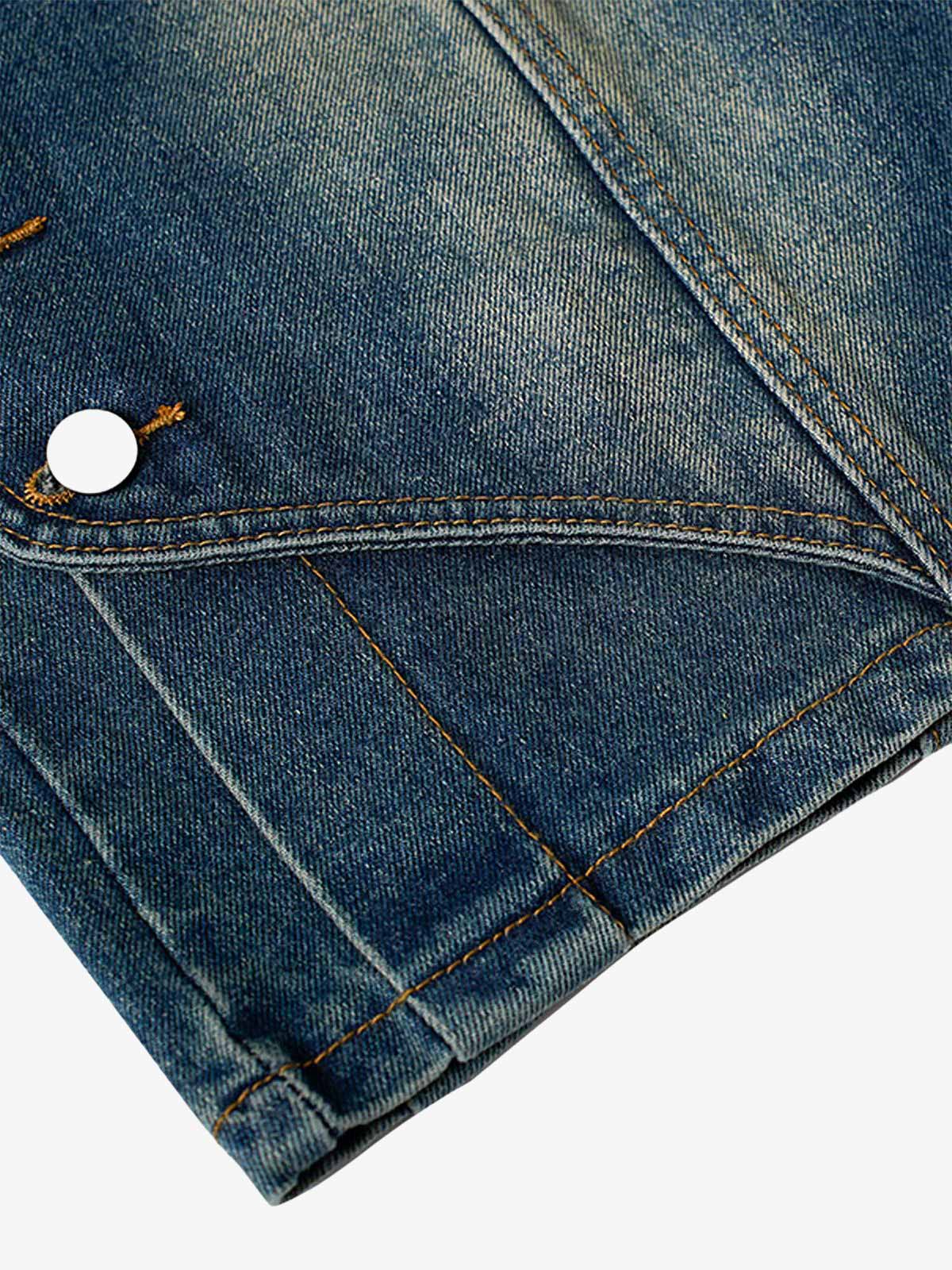 Thesupermade High Street Washed Distressed Denim Shorts 