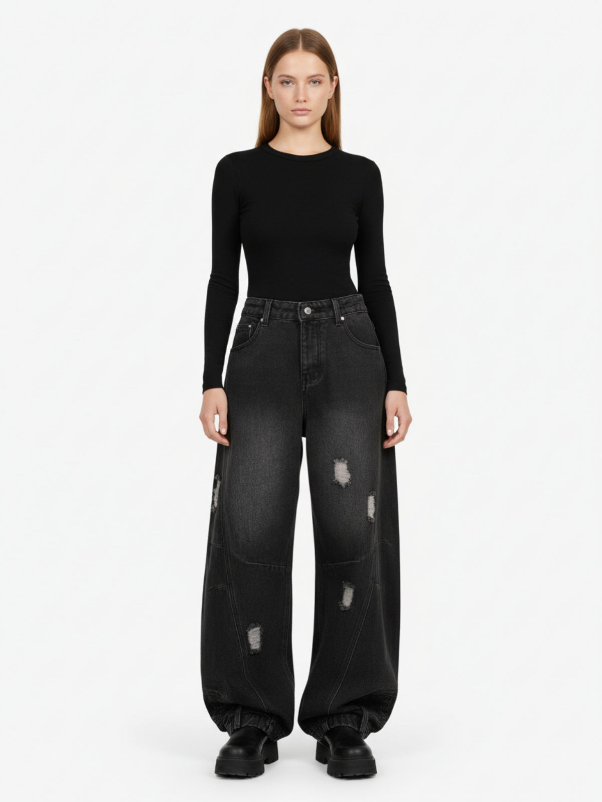 Thesupermade Washed Distressed jeans - 2247