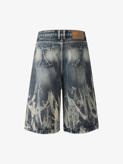 Retro Spray Monkey Washed Baggy Jorts 