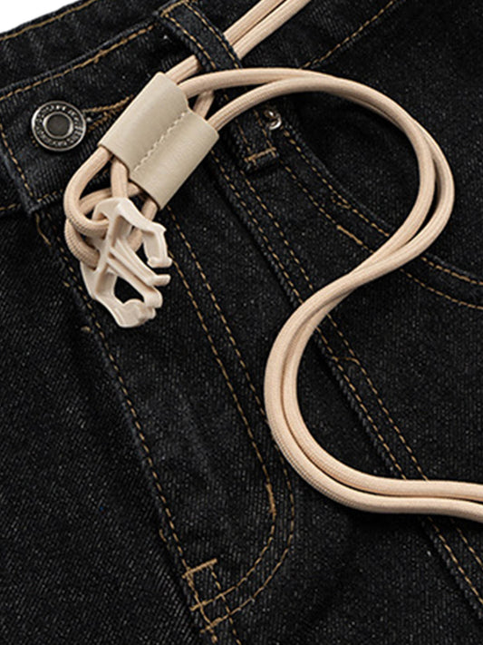 Cleanfit Buckle Belt Baggy Jeans 