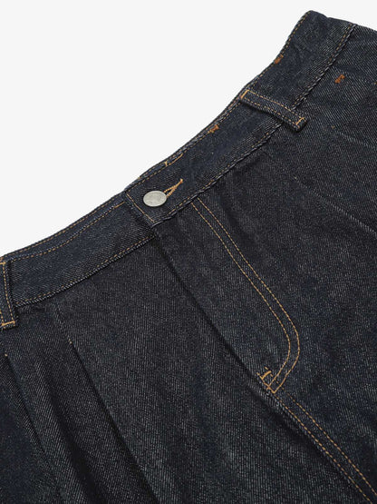 Vintage Graffiti Floral Print Jeans 