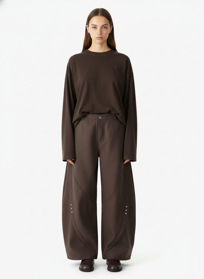 Retro Unisex Barrel Baggy Pants - 2450