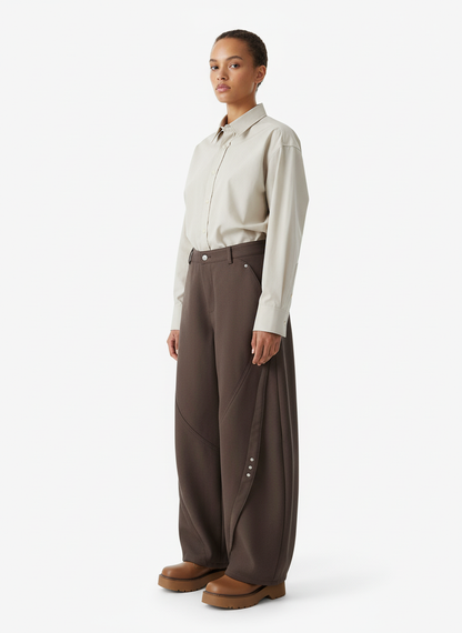 Retro Unisex Barrel Baggy Pants - 2450