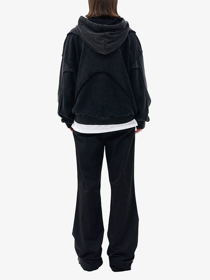 Thesupermade Washed Splicing Hoodie - 1985 